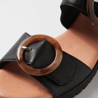 Women's Django & Juliette Meldrick in Black-Black Sole Leather. Sku: DJ21629B75LE