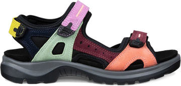 Quarter turn view Women's ECCO Footwear style name Yucatan in color Orange Multi. Sku: 069563-61661