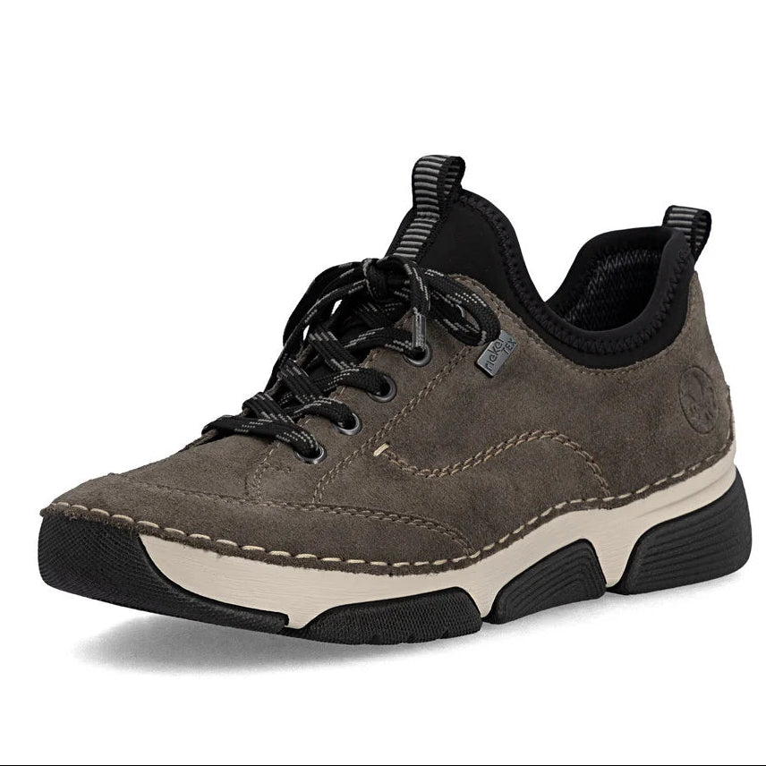 Rieker brand leather lace up sneaker with waterproof membrane.