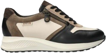 Quarter turn view Women's Mephisto Footwear style name Kim in color Black Fog. Sku: KIM7834