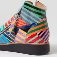 Women's Django & Juliette Ohmy in Black Stripe Multi Patent Leather. Sku: DJ16318B43PL