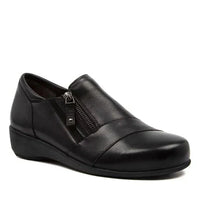 Women's Ziera Sage in Black Leather. Sku: ZR10036BLALE