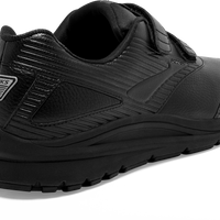 Back view Women's Brooks Footwear style name Addiction Walker V-Strap 2 Double Wide in color Black. Sku: 110320-4E072